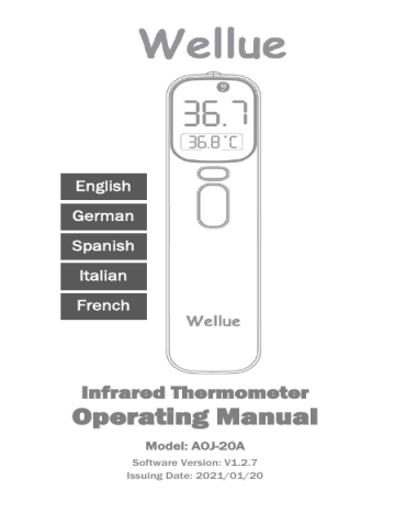 Gima 25615 BLUETOOTH INFRARED AND EAR THERMOMETER Manuel du propriétaire | Fixfr