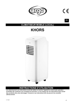 Argo KHORS PORTABLE AIR CONDITIONER Manuel utilisateur