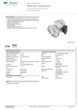 Baumer TDP0,2E LT-4 B10 55 CA Tachogenerator Fiche technique