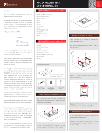 Noctua NM-AM5/4-MP78 chromax.black mounting-kit CPU cooler retail Installation manuel | Fixfr