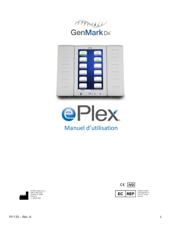 GenMark ePlex Tower | GenMark ePlex Tower NP | Roche GenMark ePlex Manuel utilisateur | Fixfr