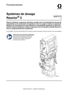 Graco 3A8737D, Reactor 3, Fonctionnement, Français Manuel du propriétaire