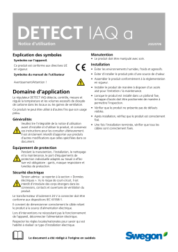 Swegon DETECT IAQ a Une information important