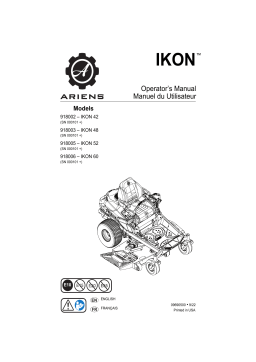 Ariens 918003 IKON 48 KAWASAKI Manuel utilisateur