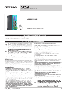 gefran R-ECAT Ethercat gateway Mode d'emploi