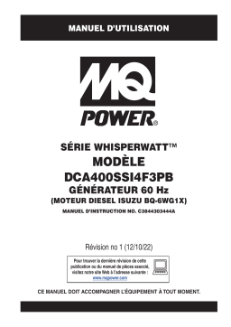 MQ Power DCA400SSI4F3PB Simple phase et triphasé 100-800kVA Mode d'emploi