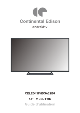 CONTINENTAL EDISON CELED43FHDSA22B6 Manuel utilisateur