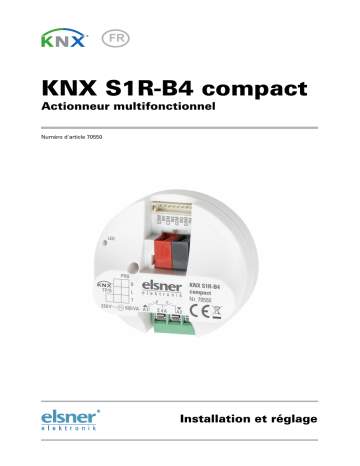 elsner elektronik KNX S1R-B4 compact Manuel utilisateur | Fixfr