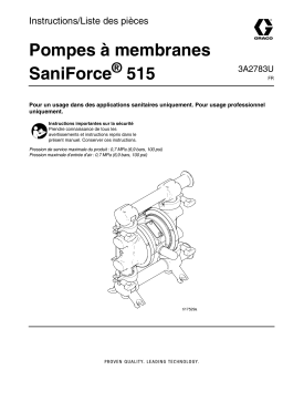 Graco 3A2783U, Pompes à membranes SaniForce 515p Mode d'emploi