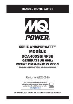 MQ Power DCA400SSI4F3B Simple phase et triphasé 100-800kVA Mode d'emploi