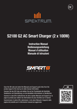 Spektrum SPMXC2000 S2100 G2 2x100W AC Smart Charger Manuel du propriétaire