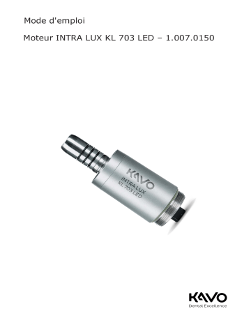 KaVo INTRA LUX KL 703 LED Mode d'emploi | Fixfr