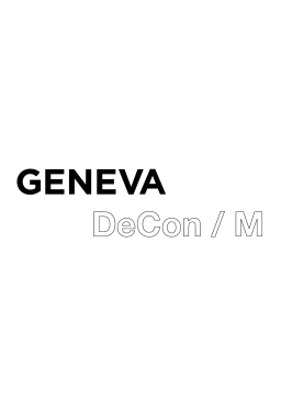 Geneva DeCon/M Manuel utilisateur