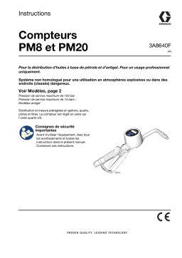 Graco 3A8640F, Compteurs PM8 et PM20, Fonctionnement - Pièces, français Manuel du propriétaire