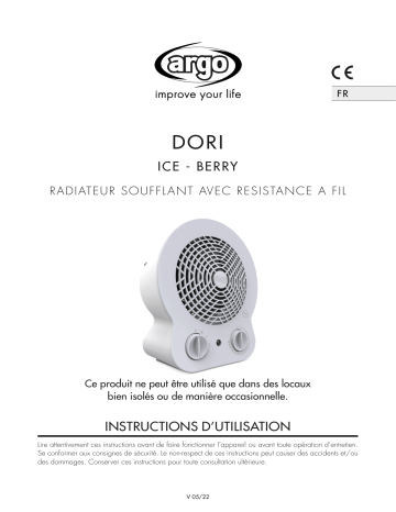 Argo DORI ICE ELECTRICAL HEATING Manuel utilisateur | Fixfr