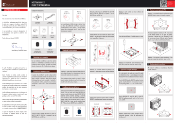 Noctua NH-U12S CPU cooler retail Installation manuel | Fixfr
