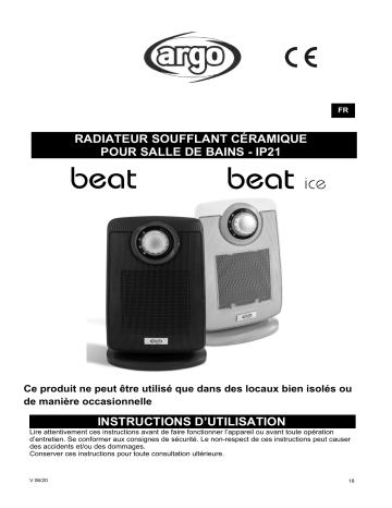 Argo BEAT ELECTRICAL HEATING Manuel utilisateur | Fixfr