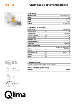 QLIMA FFB106 Decofire Manuel utilisateur