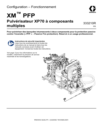 Graco 333210R, Pulvérisateur à plusieurs composants XM PFP, configuration et fonctionnement, français Manuel du propriétaire | Fixfr