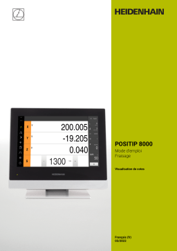 HEIDENHAIN POSITIP 8000 Milling (1252216.1.3.x) Digital Readout Mode d'emploi
