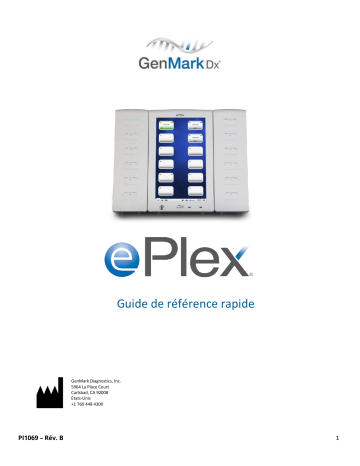 GenMark ePlex Tower | GenMark ePlex Tower NP | Roche GenMark ePlex Guide de référence | Fixfr