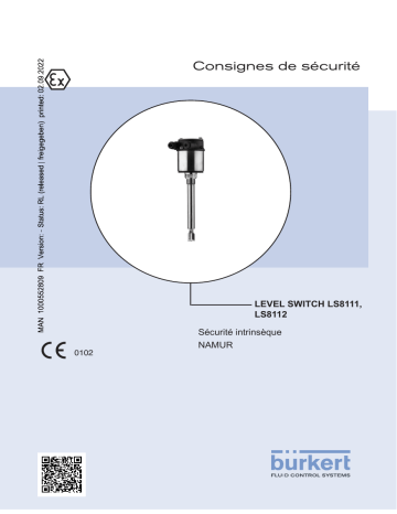 8111 | Burkert 8112 Vibrating filling level switch Manuel utilisateur | Fixfr
