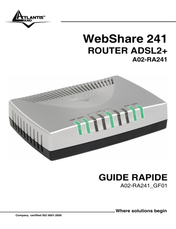 Atlantis A02-RA241 Mode d'emploi | Fixfr