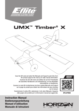 E-flite EFLU7950 UMX Timber X BNF Basic Manuel du propriétaire