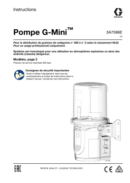 Graco 3A7596E, Manuel Pompe G-MINI Manuel du propriétaire