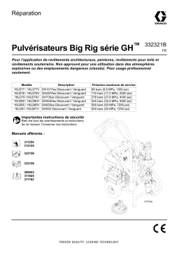 Graco 332321B Réparation de pulvérisateurs de toit série GH (français), manuel Manuel du propriétaire