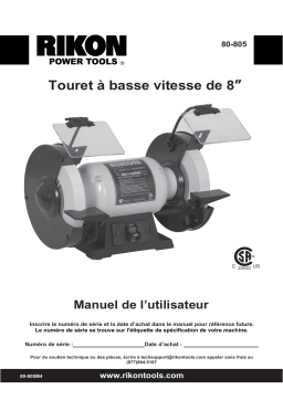 Rikon Power Tools 80-805 French Manuel utilisateur