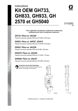 Graco 311520G, GH733, GH833, GH933, GH2570 & GH5040 Trousse OEM Mode d'emploi