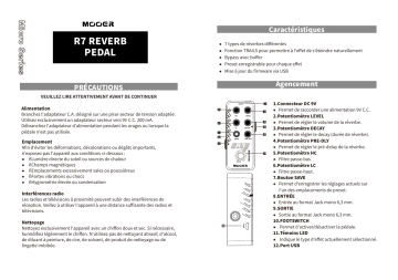 MOOER R7 Digital Reverb Manuel du propriétaire | Fixfr