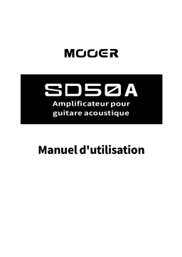 MOOER SD50A ACOUSTIC AMPLIFIER Manuel du propriétaire