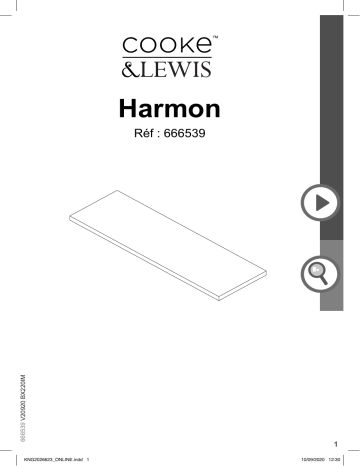 Cooke & Lewis HARMON top panel 146cm Manuel utilisateur | Fixfr