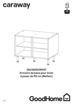 GoodHome 180408 90cm onset sink Manuel utilisateur