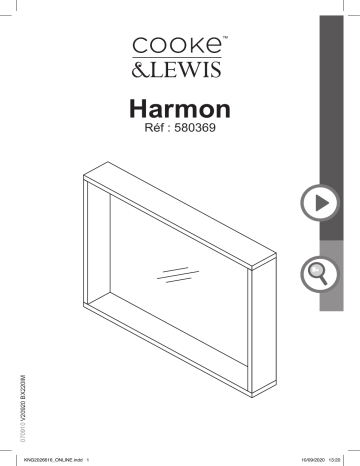 Cooke & Lewis Harmon - miroir 90cm Manuel utilisateur | Fixfr