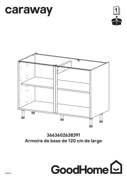 GoodHome 187477 120cmWide Base Cabinet - KNG1927849 Manuel utilisateur