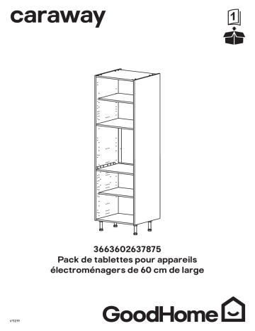 GoodHome 148182_s2_s25 60cm Wide Appliance Shelf Pack Manuel utilisateur | Fixfr
