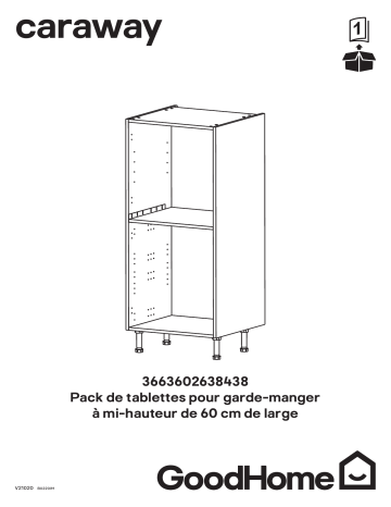 GoodHome 60cm Wide Mid Height Larder Shelf Pack Manuel utilisateur | Fixfr