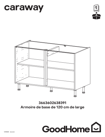 GoodHome 120cmWide Base Cabinet Manuel utilisateur | Fixfr