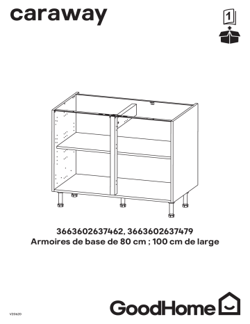 GoodHome 148182_s2_s18 80cm; 100cm Wide Base Cabinets - KNG1927843 Manuel utilisateur | Fixfr