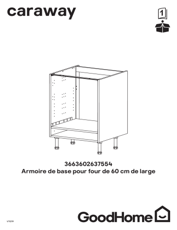 GoodHome 187481 60cm Wide Oven Housing Base Cabinet Manuel utilisateur | Fixfr