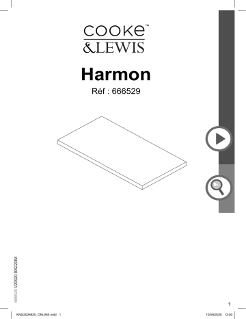 Cooke & Lewis HARMON top panel 96cm Manuel utilisateur | Fixfr