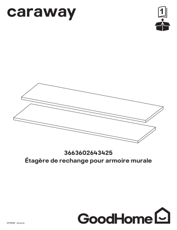 GoodHome spare wall shelf 1000 mm- FR Manuel utilisateur | Fixfr
