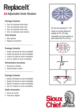 Sioux Chief Replace-It™ Manuel utilisateur