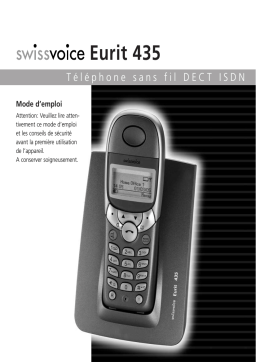 SwissVoice Eurit 435 Manuel utilisateur