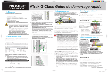 Promise Technology G1100 NAS Gateway Guide de démarrage rapide | Fixfr