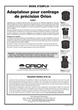 Orion 52024 2" to 1.25" Precision Centering Adapter Manuel utilisateur