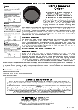 Orion 08890 1.25" Premium Telescope Accessory Kit Manuel utilisateur